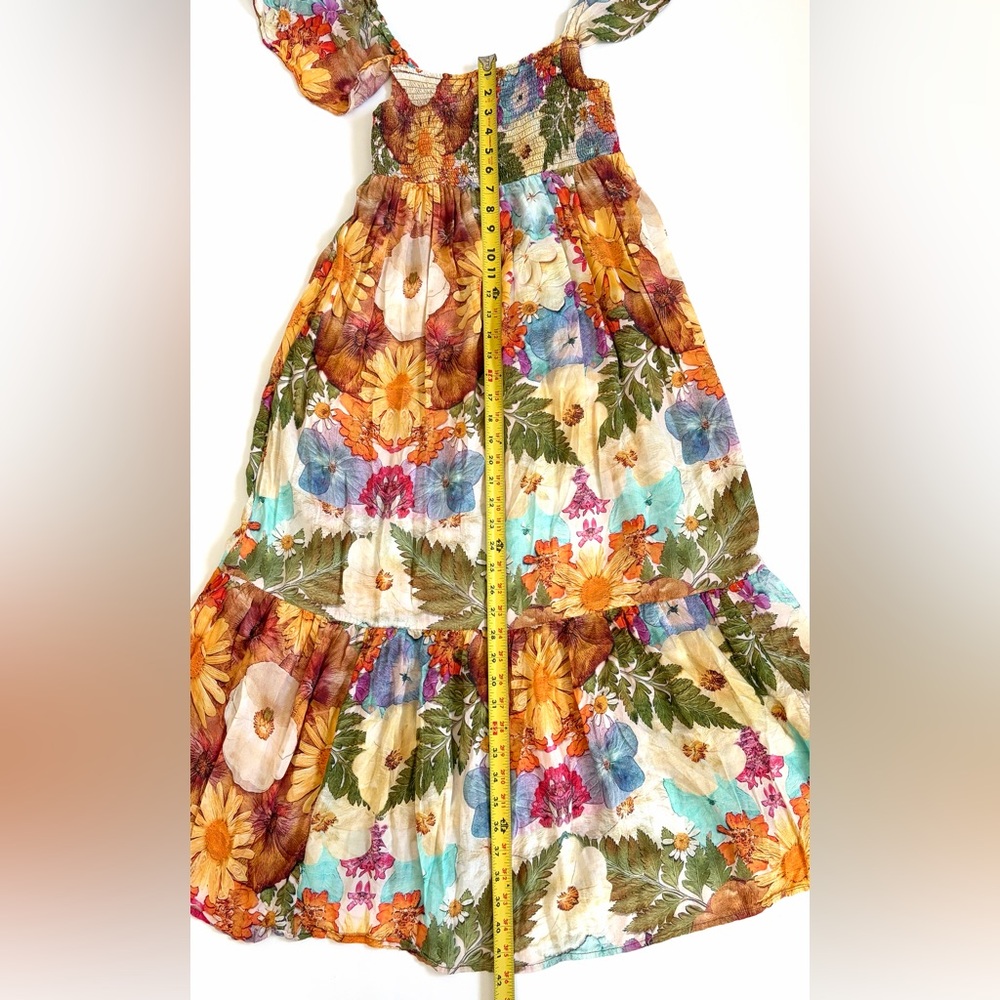 Anthropologie Moxy Collective Floral Maxi Dress Size XS Sheer - Picture 13 of 15